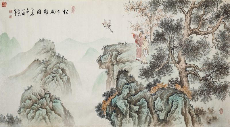 陈长智 松下观鹤